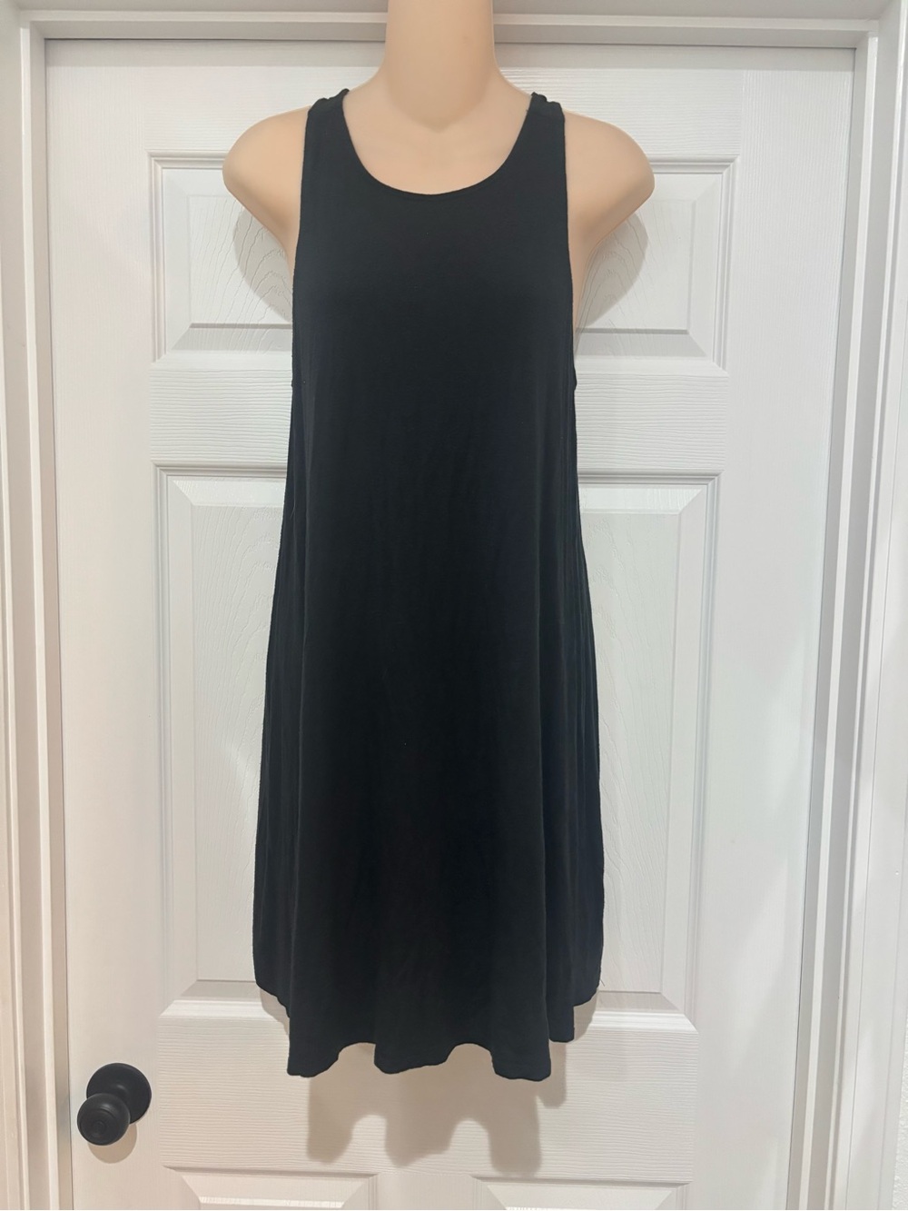 Abercrombie & Fitch Black Sleeveless Swing Mini Dress
